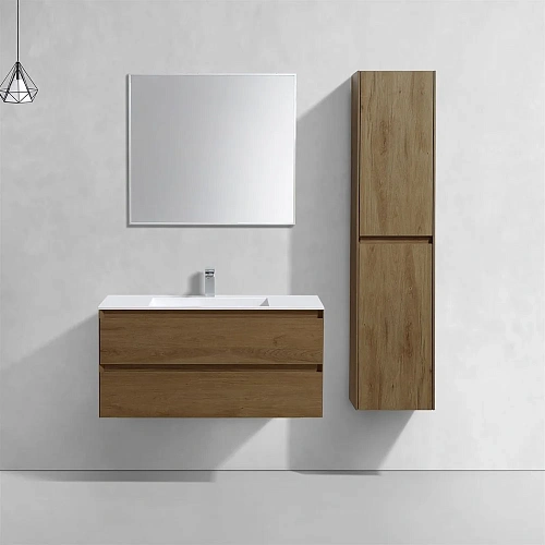 Тумба под раковину Vincea Luka 1000 подвесная, 2 выкатных ящика soft-close, T.Oak VMC-2L100TO Тумба под раковину Vincea Luka 1000 подвесная, 2 выкатных ящика soft-close, T.Oak VMC-2L100TO