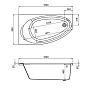 Акриловая ванна Roca Corfu 160x90 асимметричная левая белая 248573000 Акриловая ванна Roca Corfu 160x90 асимметричная левая белая 248573000