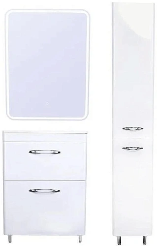 Зеркальный шкаф Style Line Каре 65*80 с подсветкой СС-00002336 Зеркальный шкаф Style Line Каре 65*80 с подсветкой СС-00002336