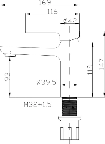 Смеситель для раковины STWORKI Муле WFD11001 577367 Смеситель для раковины STWORKI Муле WFD11001 577367