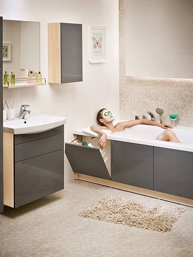 Шкаф-пенал Cersanit SMART 45 ясень, серый (B-SL-SMA/Gr) Шкаф-пенал Cersanit SMART 45 ясень, серый (B-SL-SMA/Gr)