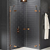 Душевая перегородка NEW TRENDY AVEXA COPPER BRUSHED 90x110x200 EXK-3673 брашированная медь Душевая перегородка NEW TRENDY AVEXA COPPER BRUSHED 90x110x200 EXK-3673 брашированная медь