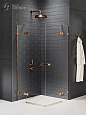 Душевая перегородка NEW TRENDY AVEXA COPPER BRUSHED 90x110x200 EXK-3673 брашированная медь Душевая перегородка NEW TRENDY AVEXA COPPER BRUSHED 90x110x200 EXK-3673 брашированная медь