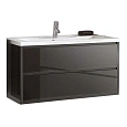Тумба с раковиной Aquaton Римини 100 1A1345K0RN950 черный глянец Тумба с раковиной Aquaton Римини 100 1A1345K0RN950 черный глянец