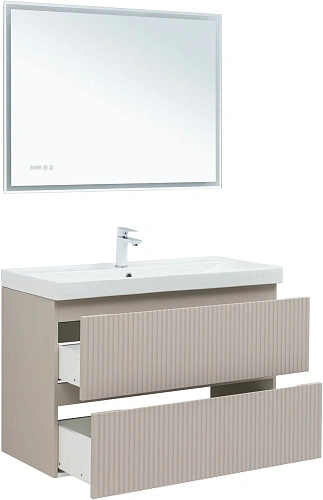 Тумба под раковину Aquanet Джейн Flat 90 00343978 бежевый Тумба под раковину Aquanet Джейн Flat 90 00343978 бежевый