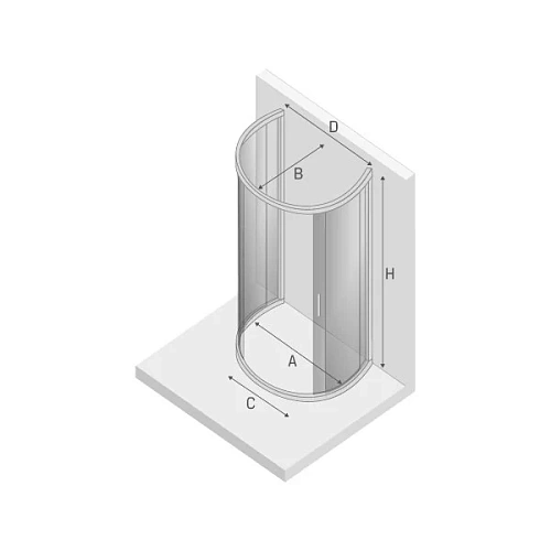 Душевой уголок NEW TRENDY NEW RONDO 100x85x165 K-0274 (хром) Душевой уголок NEW TRENDY NEW RONDO 100x85x165 K-0274 (хром)