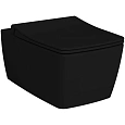 Унитаз подвесной Vitra Metropole 7672B083-0101 черный матовый, крышка микролифт, тонкая Унитаз подвесной Vitra Metropole 7672B083-0101 черный матовый, крышка микролифт, тонкая