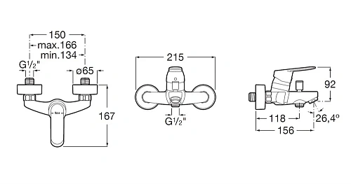 Смеситель для ванны Roca Alfa 5A0D25C0M Смеситель для ванны Roca Alfa 5A0D25C0M