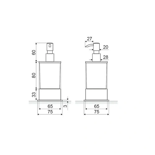 Дозатор жидкого мыла EXCELLENT Riko (черный) DOEX.1616BL Дозатор жидкого мыла EXCELLENT Riko (черный) DOEX.1616BL