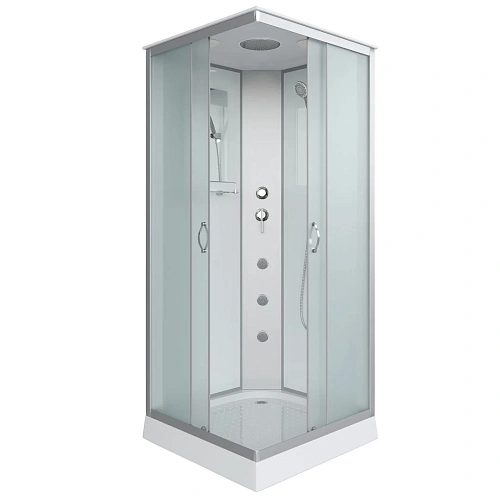 Душевая кабина Niagara Classic NG-1101-14G (900х900х2150) низкий поддон (13см) стекло матовое с полкой 11011423G Душевая кабина Niagara Classic NG-1101-14G (900х900х2150) низкий поддон (13см) стекло матовое с полкой 11011423G