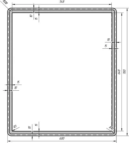 Зеркало DREJA TINY, 60 см, без подсветки 99.9022 Зеркало DREJA TINY, 60 см, без подсветки 99.9022
