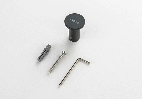 Крючок Aquatek ЛИРА AQ4401MB черный матовый Крючок Aquatek ЛИРА AQ4401MB черный матовый