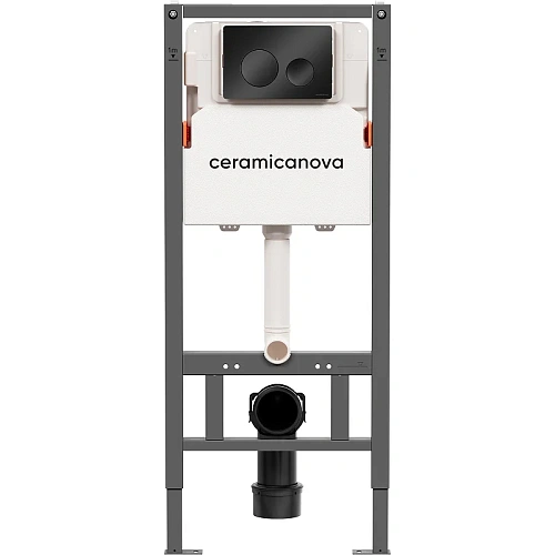 Инсталляция для унитаза Ceramica Nova Balance CN121001MB с кнопкой смыва Circle черный матовый Инсталляция для унитаза Ceramica Nova Balance CN121001MB с кнопкой смыва Circle черный матовый