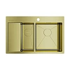 Кухонная мойка Omoikiri Akisame 78-2-LG-R нерж.сталь/светлое золото 4973088 Кухонная мойка Omoikiri Akisame 78-2-LG-R нерж.сталь/светлое золото 4973088