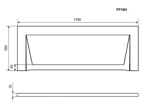 Экран для ванны фронтальный Timo FP18H 180 см Экран для ванны фронтальный Timo FP18H 180 см