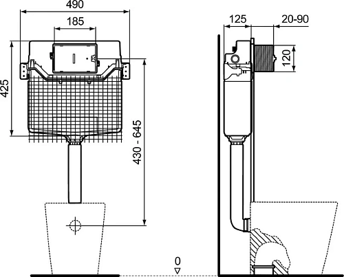 Бачок скрытого монтажа Ideal Standard PROSYS R015667 Бачок скрытого монтажа Ideal Standard PROSYS R015667