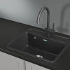 Кухонная мойка Granula 5601, ЧЁРНЫЙ, СтандАРТ кварц 560x500 Кухонная мойка Granula 5601, ЧЁРНЫЙ, СтандАРТ кварц 560x500