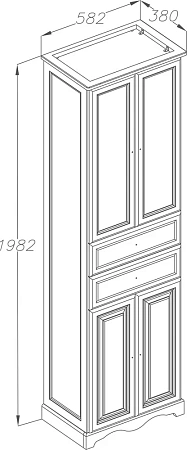Шкаф-пенал Opadiris Риспекто 60 Z0000009578 нагал Шкаф-пенал Opadiris Риспекто 60 Z0000009578 нагал
