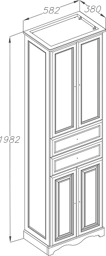 Шкаф-пенал Opadiris Риспекто 60 Z0000009578 нагал Шкаф-пенал Opadiris Риспекто 60 Z0000009578 нагал