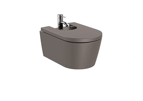 Биде подвесное Roca Inspira round кофейный 357525660 Биде подвесное Roca Inspira round кофейный 357525660