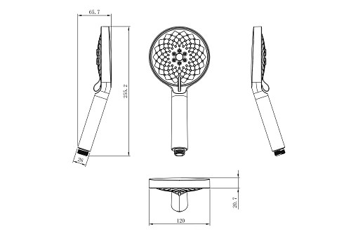 Душевая лейка Wonzon & Woghand хром (WW-981361-CR) Душевая лейка Wonzon & Woghand хром (WW-981361-CR)