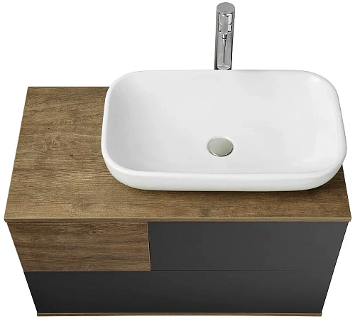 Тумба под раковину Aquaton Терра 85 дуб кантри, антрацит 1A247201TEKA0 Тумба под раковину Aquaton Терра 85 дуб кантри, антрацит 1A247201TEKA0