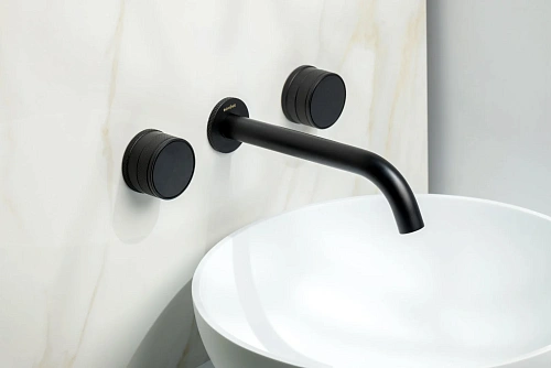 Смеситель для раковины Boheme PRESTIGE BLACK встраиваемый 152-2-B-PR Смеситель для раковины Boheme PRESTIGE BLACK встраиваемый 152-2-B-PR