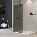 Душевая перегородка CEZARES LIBERTA-L-1-TB-100-GR-Cr 100см стекло тонированное (графит), профиль хром Душевая перегородка CEZARES LIBERTA-L-1-TB-100-GR-Cr 100см стекло тонированное (графит), профиль хром