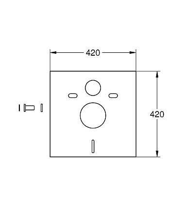 Звукоизолирующая прокладка GROHE Rapid SL (37131000) Звукоизолирующая прокладка GROHE Rapid SL (37131000)