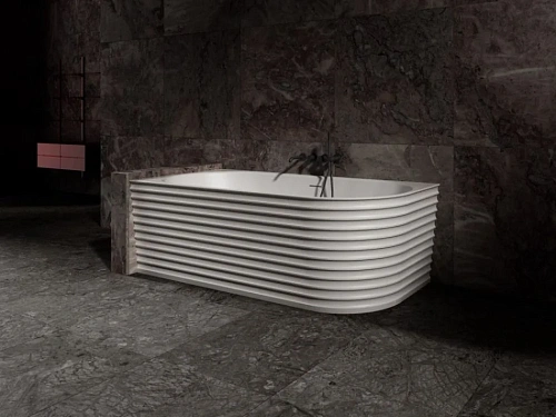 Ванна из искусственного камня ABBER AS9651 L 170x80 левосторонняя, белая матовая, искусственный камень Ванна из искусственного камня ABBER AS9651 L 170x80 левосторонняя, белая матовая, искусственный камень