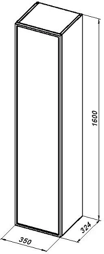 Шкаф-пенал Aquanet Арт 35 00313278 мисти грин Шкаф-пенал Aquanet Арт 35 00313278 мисти грин