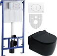 Комплект Унитаз подвесной STWORKI Ноттвиль SETK3104-2616 безободковый, с микролифтом, черный + Систе 587882 Комплект Унитаз подвесной STWORKI Ноттвиль SETK3104-2616 безободковый, с микролифтом, черный + Систе 587882