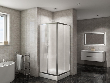 Душевой уголок BelBagno DUE-A-2-90-P-Cr 900x900 мм