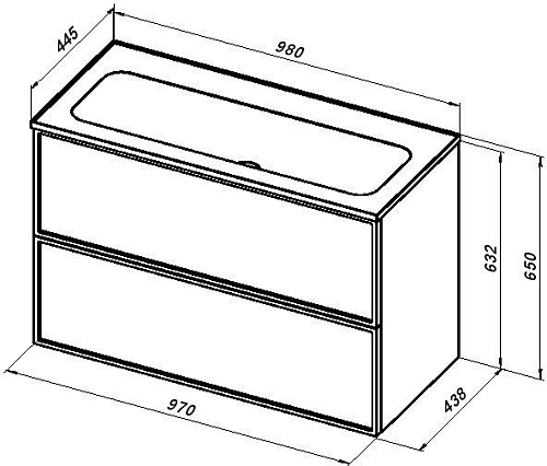 Тумба под раковину Aquanet Арт 100 ясень графит 00329614 напольная/подвесная Тумба под раковину Aquanet Арт 100 ясень графит 00329614 напольная/подвесная
