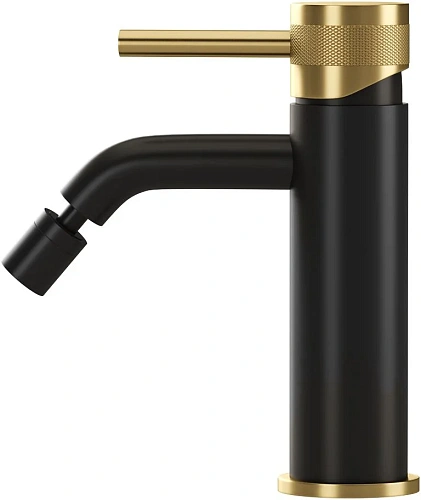 Смеситель для биде Allen Brau Priority 5.31A04-31GB (с донным клапаном) черный/золото Смеситель для биде Allen Brau Priority 5.31A04-31GB (с донным клапаном) черный/золото
