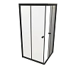 Душевой уголок Radomir Дрим 100 1-03-6-0-0-1191 квадратный, стекло матовое, поддон с каркасом и сифоном, профиль черный Душевой уголок Radomir Дрим 100 1-03-6-0-0-1191 квадратный, стекло матовое, поддон с каркасом и сифоном, профиль черный