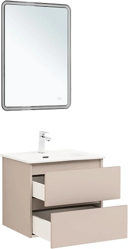 Тумба под раковину Aquanet Вега 2.0 60 бежевый 00337941 подвесная Тумба под раковину Aquanet Вега 2.0 60 бежевый 00337941 подвесная