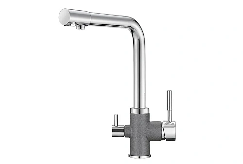 Смеситель для кухни Granula 3015, XРОМ/ГРАФИТ Смеситель для кухни Granula 3015, XРОМ/ГРАФИТ