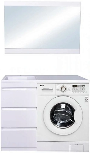 Тумба под раковину Style Line Даллас 100 люкс PLUS, белая АА00-000069 Тумба под раковину Style Line Даллас 100 люкс PLUS, белая АА00-000069