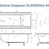 Ванна из искусственного камня Delice Diapason 160х70 DLR330004-M матовая Ванна из искусственного камня Delice Diapason 160х70 DLR330004-M матовая