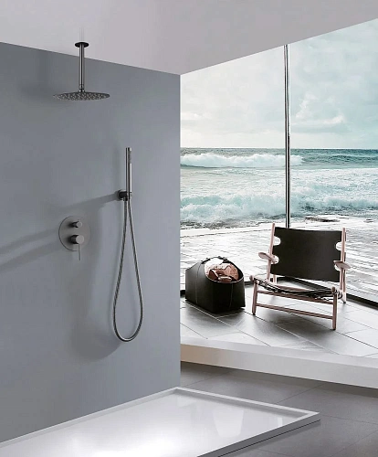 Душевая система ABBER Emotion AF8821NG скрытого монтажа без излива, никель Душевая система ABBER Emotion AF8821NG скрытого монтажа без излива, никель