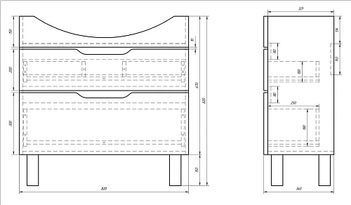 Тумба под раковину DREJA LAGUNA PLUS, 85 см, подвесная/напольная, 2 ящика, с опорами, белый глянец 9 99.0107 Тумба под раковину DREJA LAGUNA PLUS, 85 см, подвесная/напольная, 2 ящика, с опорами, белый глянец 9 99.0107