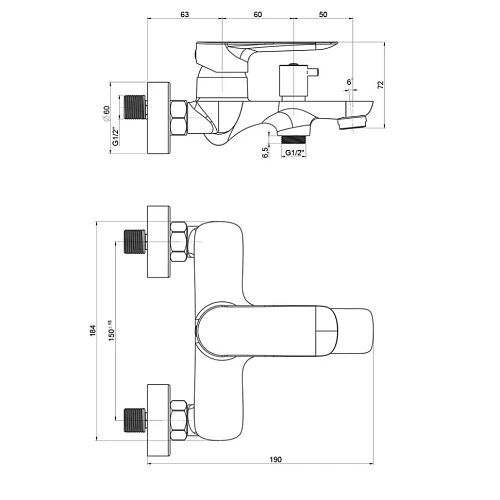 Смеситель для ванны Paini Garda 76CR111 без аксессуара Смеситель для ванны Paini Garda 76CR111 без аксессуара