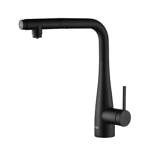 Смеситель для кухни AQUAme Cucina AQM9902MB с выдвижным изливом, черный матовый Смеситель для кухни AQUAme Cucina AQM9902MB с выдвижным изливом, черный матовый