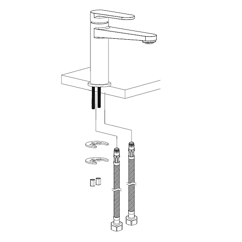 Смеситель для раковины AQUAme Novara AQM6910MB черный матовый Смеситель для раковины AQUAme Novara AQM6910MB черный матовый