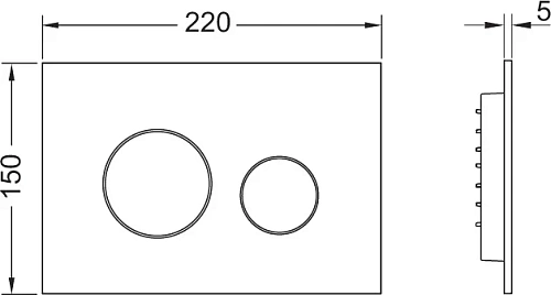 Клавиша смыва TECE TECEloop 9240938 пластик, графит металлик Клавиша смыва TECE TECEloop 9240938 пластик, графит металлик