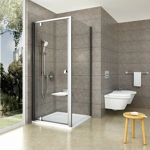 Душевая перегородка Ravak Pivot PPS-90 (сатин+транспарент) 90G70U00Z1 Душевая перегородка Ravak Pivot PPS-90 (сатин+транспарент) 90G70U00Z1