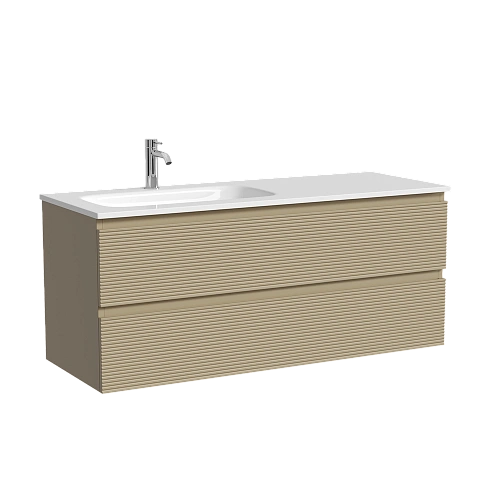 Тумба под раковину SANCOS Folk FL120LCP левая 1190х445х500 капучино, подвесная Тумба под раковину SANCOS Folk FL120LCP левая 1190х445х500 капучино, подвесная