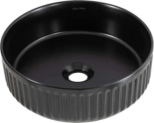 Раковина Allen Brau Fantasy Line 36 4.11032.31 накладная, черный матовый Раковина Allen Brau Fantasy Line 36 4.11032.31 накладная, черный матовый