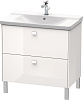 Картинка анонса товара «тумба под раковину duravit brioso br441102222 напольная 82 см белый глянцевый»